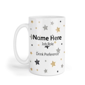 Personalised Ceramic Mug - Scribble Stars