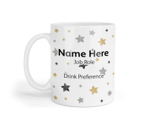 Personalised Ceramic Mug - Scribble Stars