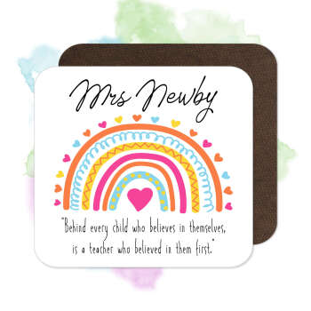 Personalised Teacher Coaster - "Teacher Who Believed" Poem