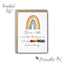 Positivity Card - You Are A Truly Marvellous Human Being - Small (Approx. A6 | 105mm x 148mm | 4.1in x 5.8in) - Standard Smooth Card