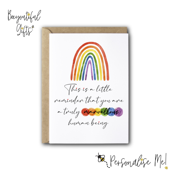 Positivity Card - You Are A Truly Marvellous Human Being - Small (A6)