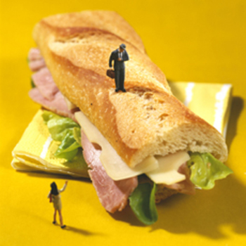 Baguette 150mm Square Greetings Card by Akiko Ida and Pierre Javelle