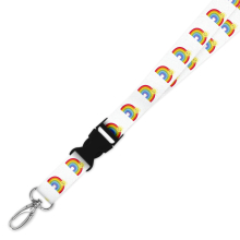 Double Breakaway Lanyard - Cartoon Rainbow & Sun