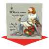 Robert The Bruce themed birthday card - designed by Erica Sturla - 15cm square and blank inside, made in the UK
