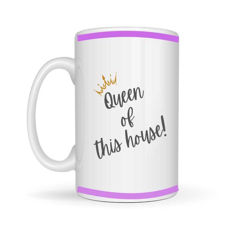 Funny Mug for Her - Queen of this House - Cheeky Coffee or Tea Mug - Gift Ideas - For Mum, Friend, Sister, birthday or Christmas