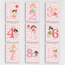 Fairy age 1st, 2nd, 3rd, 4th, 5th, 6th, 7th, 8th, 9th birthday card for children, girl, daughter, granddaughter (Size A6/A5/A4/Square 6x6")