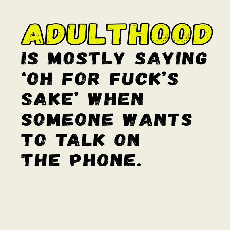 Adulthood - funny birthday card