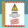 Funny 40th Birthday Card - Personalised For Men Women, For Him, Her turning 40 years old - Custom 40th card for friend, brother, sister. - Blank inside - Regular - Matte