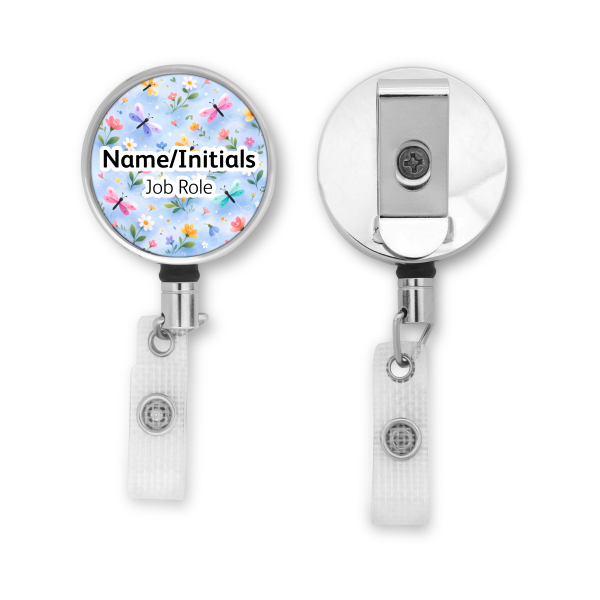 Personalised Metal ID Reel - Enchanted Butterflies