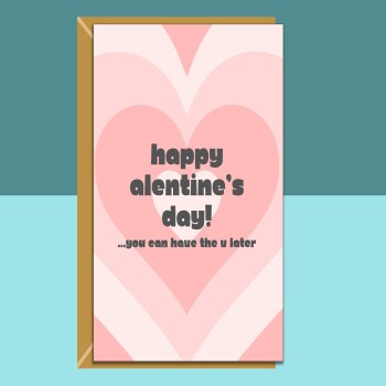 Valentine's Card â€“ For Him or Her, Personalised Inside - Funny Card For boyfriend, girlfriend, husband, wife, fiance