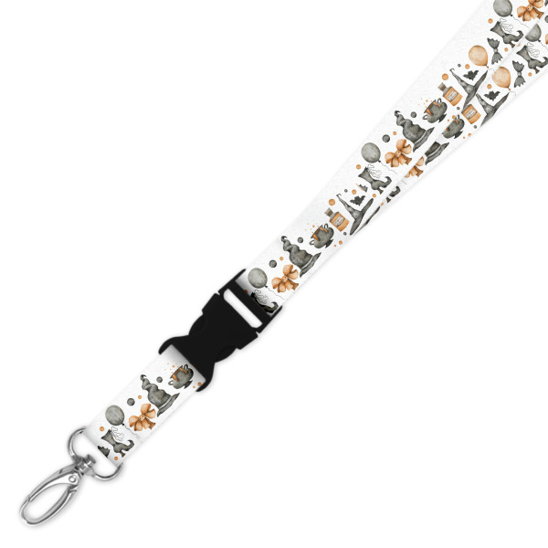 Double Breakaway Lanyard - Witch Themed Border