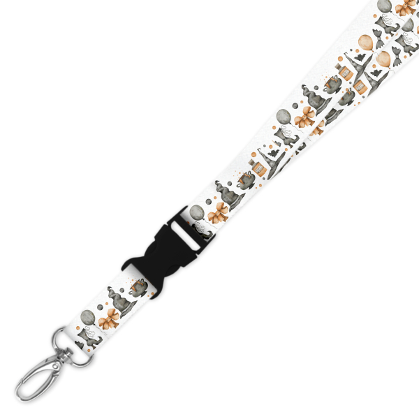 Double Breakaway Lanyard - Witch Themed Border