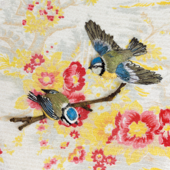 Feathered Friends 150mm Square Greetings Card by Sarah J Perry