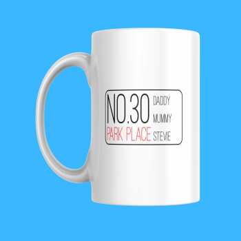 Personalised Mug For Family - Home Address - Housewarming Gift Ideas - Mum, Dad, Son, Daughter - Customised for Him or Her - Christmas Gift