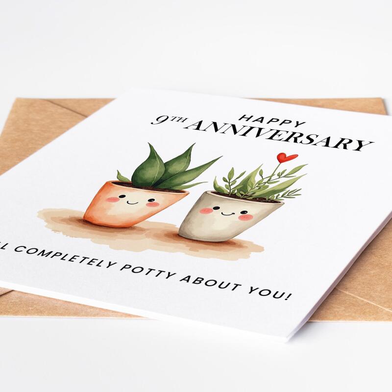 9 Year Anniversary Card For Husband, Wife 9th Anniversary Card, Happy 9th anniversary 9 year Card Funny Greeting Card wife husband