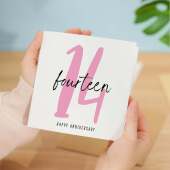 14 Year Anniversary Card For 14th Wedding Anniversary For Him or Her Wife Husband Card For Fourteenth Anniversary
