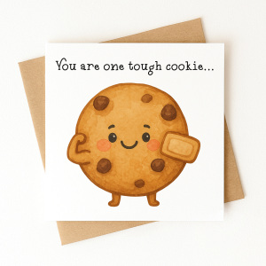 Get Well Soon Card - You Are One Tough Cookie