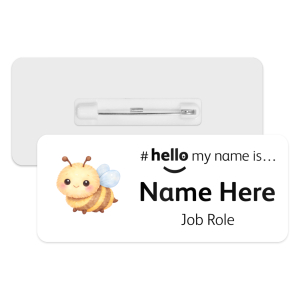 #hello my name is... Name Badge - Watercolour Springtime Bee