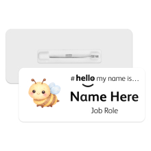 #hello my name is... Name Badge - Watercolour Springtime Bee