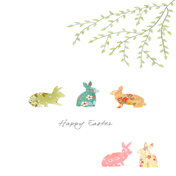 Easter Bunnies Greeting Card