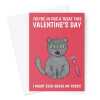 Naughty Shaven Pussy Cat Valentine's Day Card Greeting Card - A5 Portrait - 1 Card