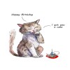 I got you a cake - funny cat card