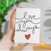 Anniversary Card for Her Anniversary Card for Wife Anniversary Card For Husband Boyfriend or Girlfriend Love You Always - Portrait (5x7) / Blank Inside