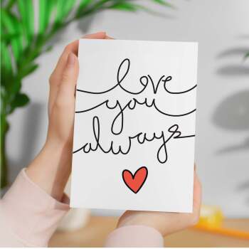 Anniversary Card for Her Anniversary Card for Wife Anniversary Card For Husband Boyfriend or Girlfriend Love You Always