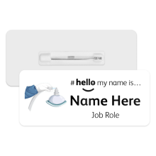 #hello my name is... Name Badge - Medical Anaesthetic Mask