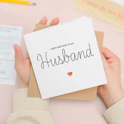 Husband Birthday Card Sentimental Card for Husband Love Greeting for Him Special Hubby Birthday Heartfelt Message Card for Him
