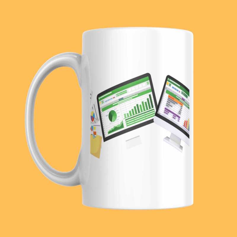 Funny Mug for Spreadsheet Data Fans! - For Him or For Her - Ideal For Accountant, Finance, HR, Sales Office Coffee or Tea Mug - Gift Ideas