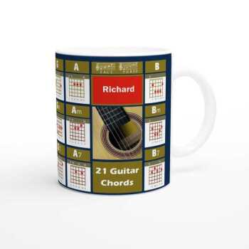 Custom 21 Guitar Chords Mug