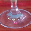 Set of 6 Wine Glass Charms with Love Hearts