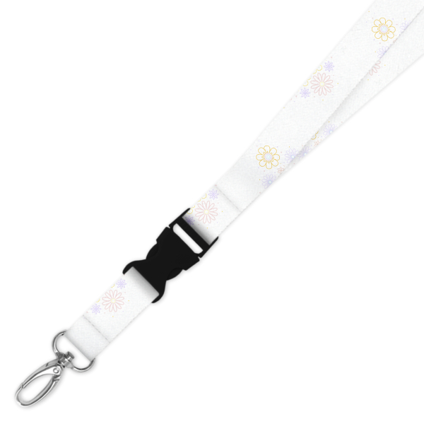 Double Breakaway Lanyard - Flower Doodle Corners