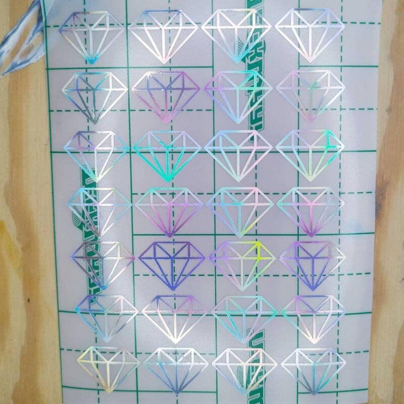 Diamond Stickers Holographic or Gold - Gold