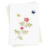 Rose & butterflies greeting card -  designed by Eloise Hall - 15.7 x 11cm and blank inside, made in the UK