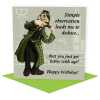 Simple observation, funny Sherlock Holmes birthday card - designed by Erica Sturla - 15cm square and blank inside, made in the UK