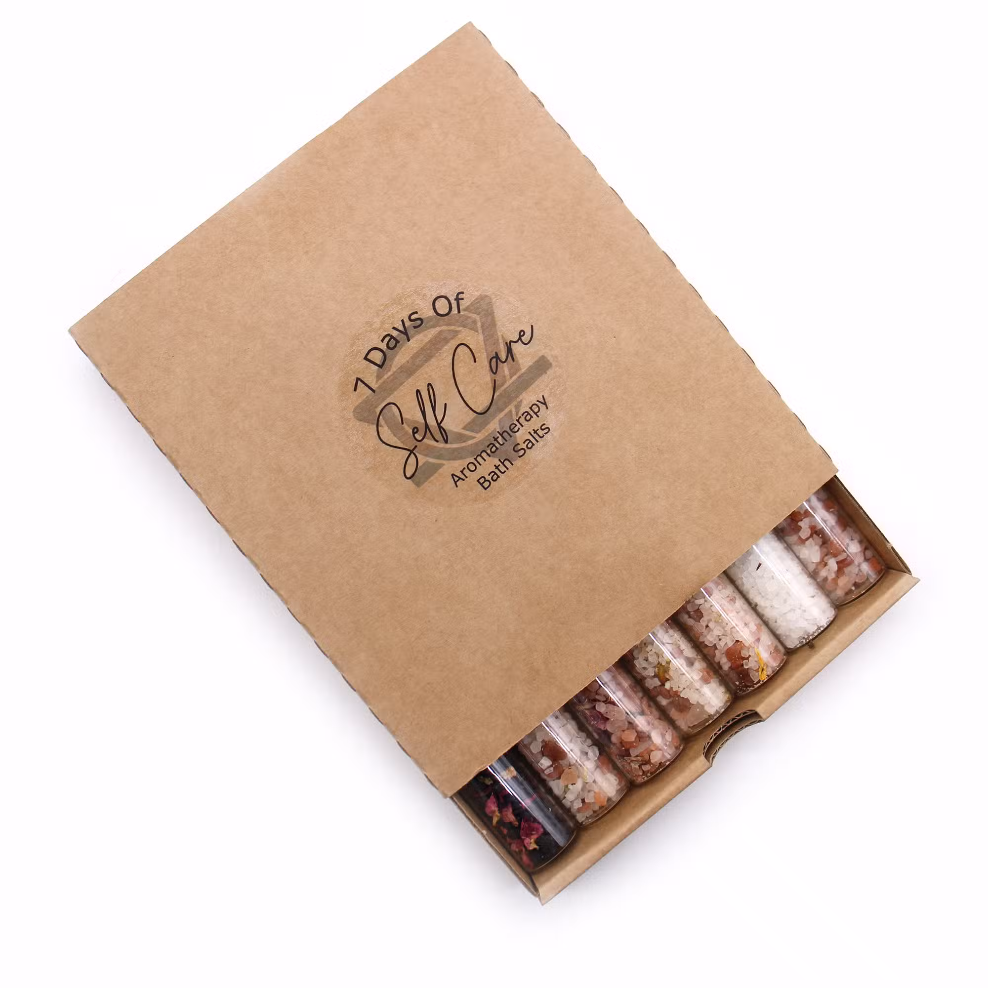 Bath Salts in Vials Gift Pack of 7 – Aromatherapy Spa Set UK