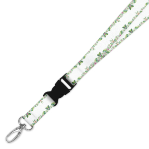 Double Breakaway Lanyard - Tropical Floral Borders