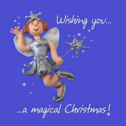 Magical Christmas 150mm Square Christmas Card by Artist Erica Sturla