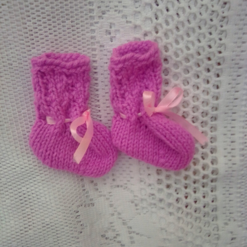 Hand Knitted 5 Piece Dress Set for a Baby Girl - Premature 2     - Chest 12 ins -  £22.50