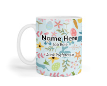 Personalised Ceramic Mug - Cute Easter Pattern