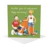 Camping themed anniversary card for a couple - designed by Erica Sturla - 15cm square and blank inside, made in the UK