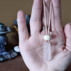 Rose Quartz Waxed Cord Necklace 
