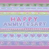 Holy Mackerel pretty purple and green wedding anniversary card - comes with a gorgeous decorated envelope - 12 x 17cm and blank inside
