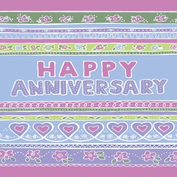 Holy Mackerel pretty purple and green wedding anniversary card - comes with a gorgeous decorated envelope - 12 x 17cm and blank inside