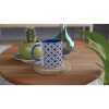 Geometric Blue Patterned Ceramic Blue Mug