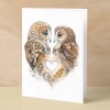 Anniversary or Valentine's Card for Her Anniversary Card for Wife Valentines Day Card For Husband Boyfriend or Girlfriend Brown Owls - Large (5x7) / Blank Message