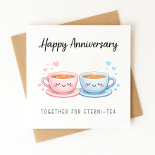 Anniversary Card - Together For Eterni-tea - Standard Smooth Card
