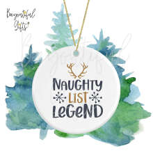 Ceramic Christmas Tree Decoration - Naughty List Legend